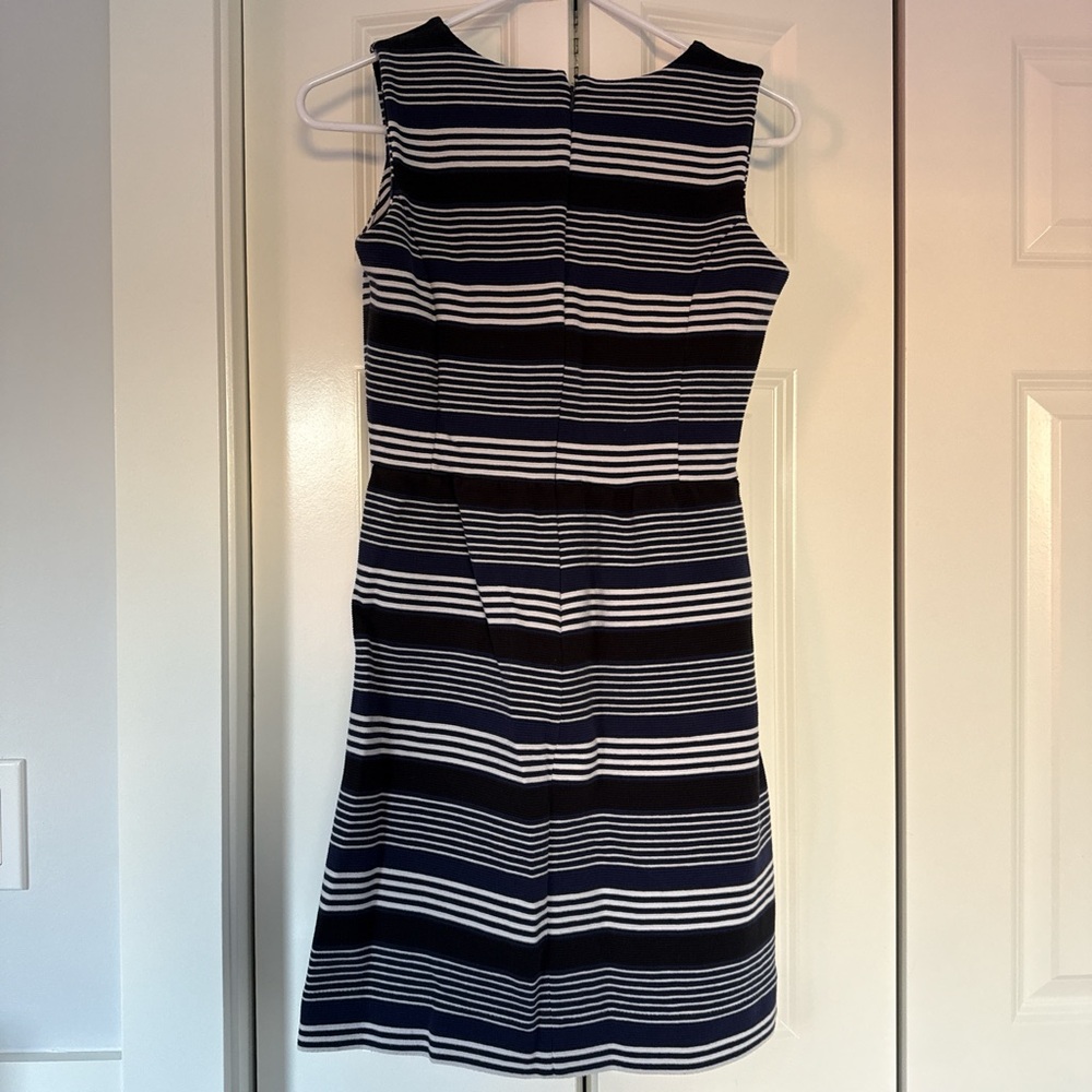 Madewell Navy, Black and White Striped Mini Dress - Picture 2 of 4